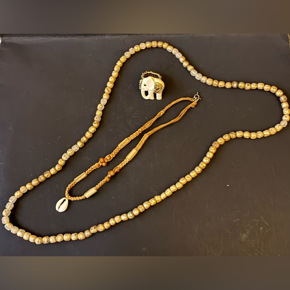 Lot of 2 Necklaces And One Ring